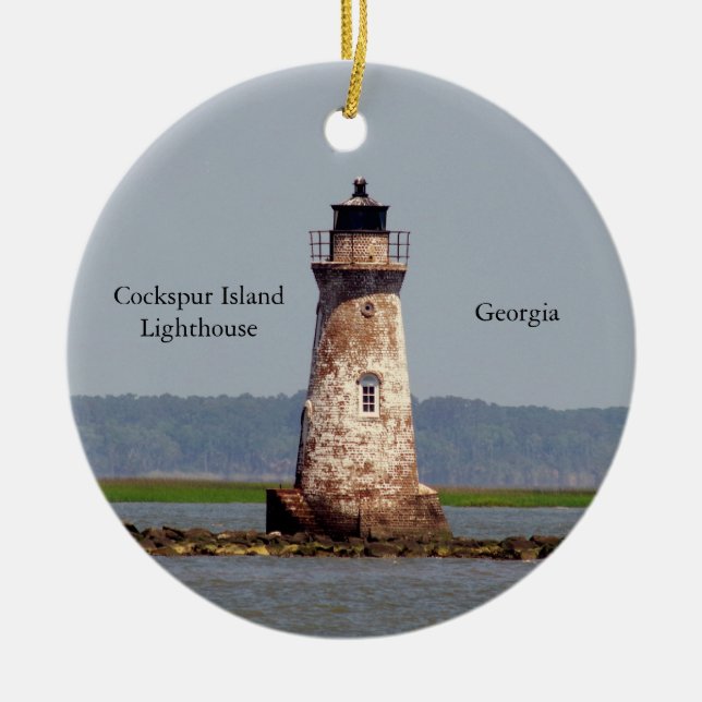 Cockspur Island Lighthouse ornament (Front)