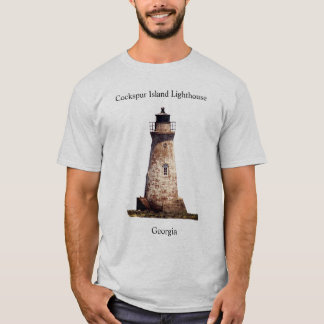 Cockspur Island Lighthouse shirt black lettering