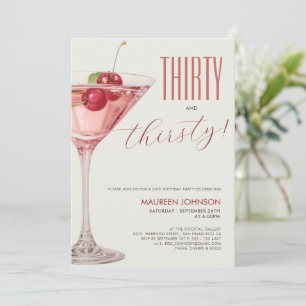 Cocktail 30th Birthday Party Invitation