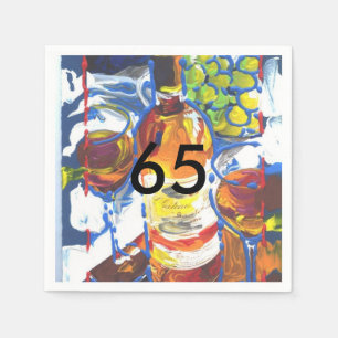 Cocktail 65th Birthday Paper Napkins