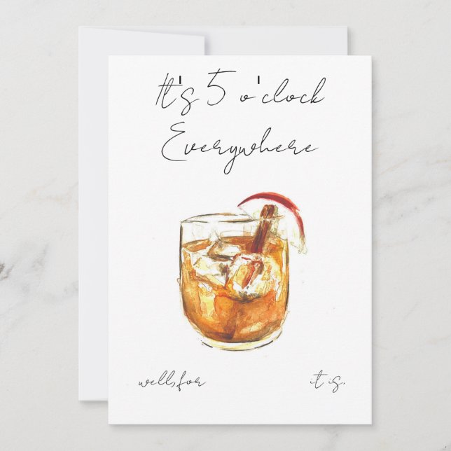 Cocktail and Canape's Retirement Invitation (Front)