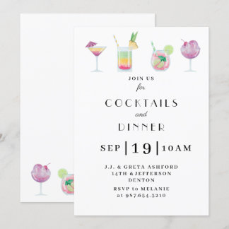 Cocktail and drinks party invitation