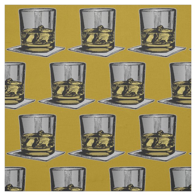 Cocktail and Napkin Design Fabric (Swatch)