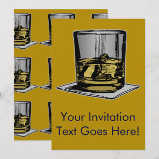 Cocktail and Napkin Design Invitation