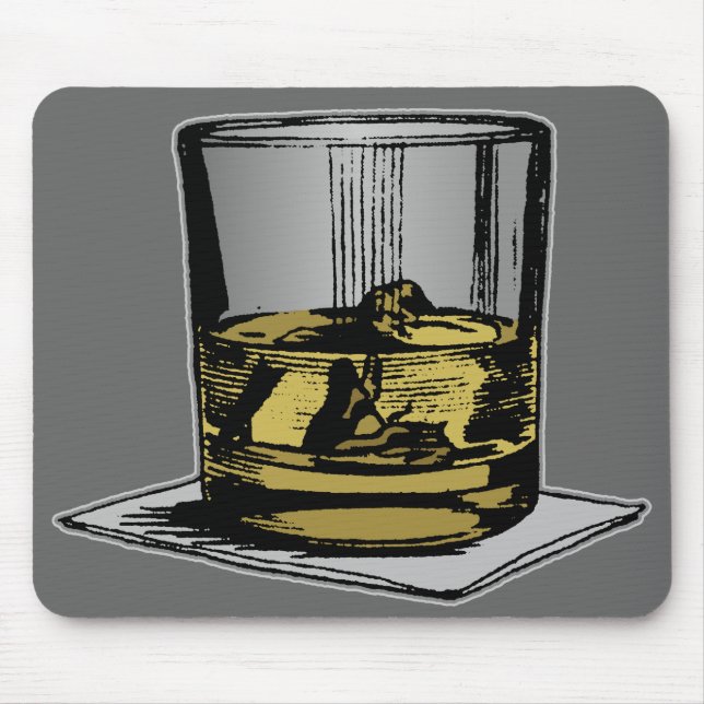 Cocktail and Napkin Design Mouse Pad (Front)