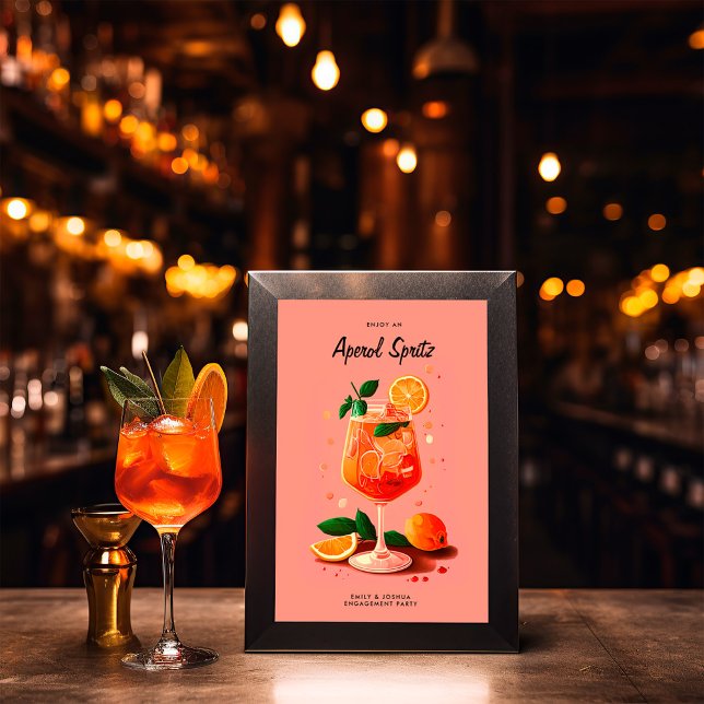 Cocktail Aperol Spritz Engagement Party Sign (Creator Uploaded)