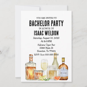 Cocktail Bachelor Party Invitation