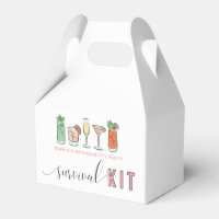 Cocktail Bachelorette Survival Kit Favour Box