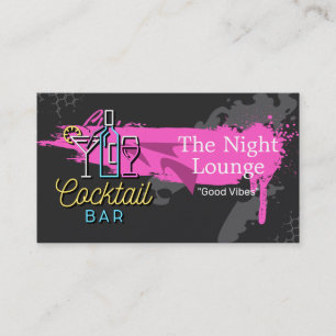 Cocktail Bar Lounge Restaurant Business Card