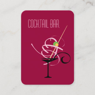 Cocktail Bar Nightclub Bartender Business Card