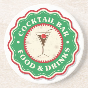 Cocktail Bar Sandstone Drink Coaster