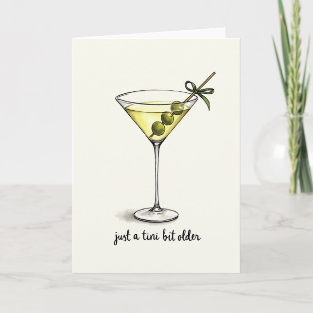 Cocktail Birthday Drink Card (Front)