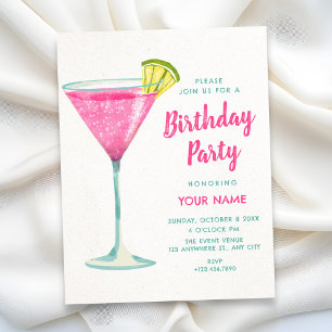 Cocktail birthday invitation
