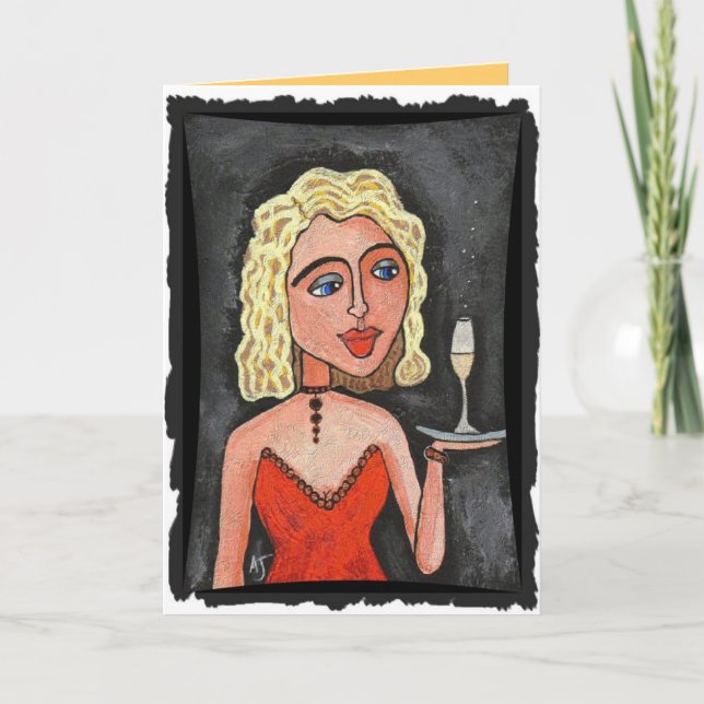 Cocktail Blonde - party invitations / festive card (Front)