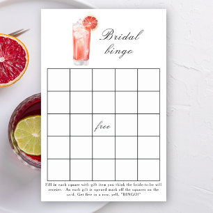 Cocktail - Bridal shower bingo game
