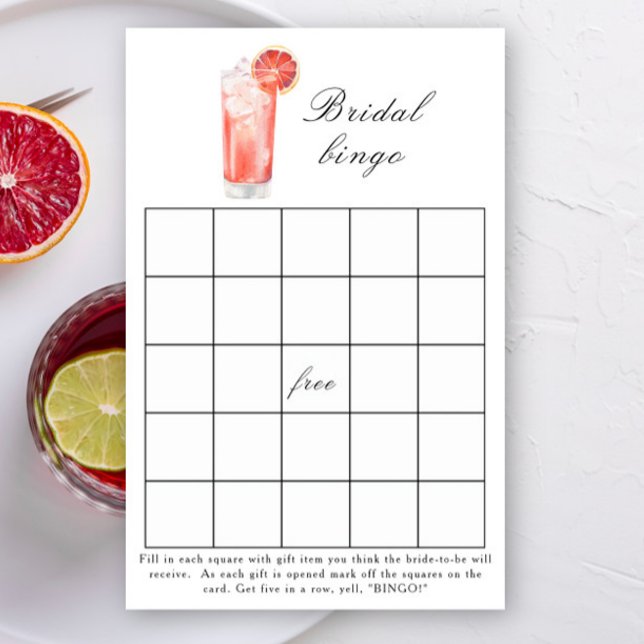 Cocktail - Bridal shower bingo game (Creator Uploaded)