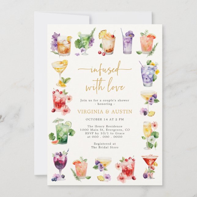 Cocktail Bridal Shower Invitation (Front)