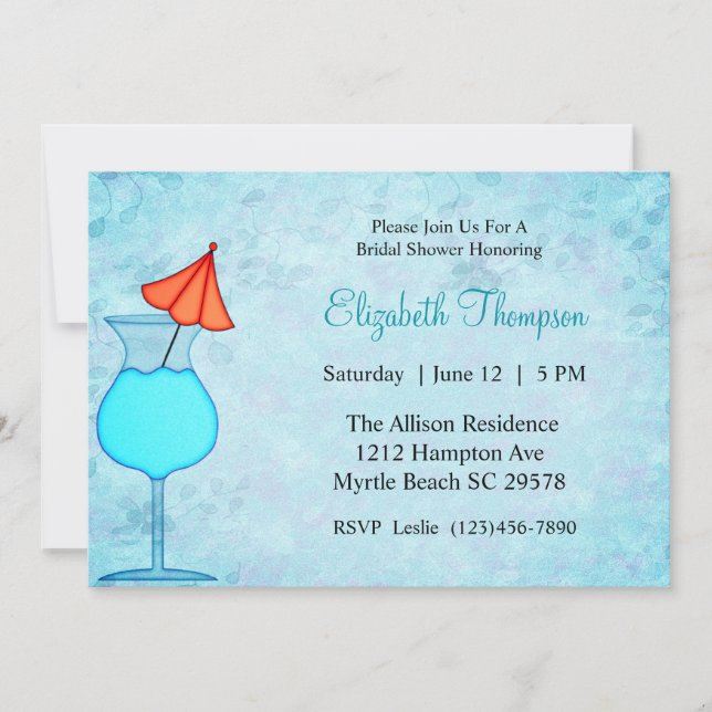 Cocktail  Bridal Shower Invitation (Front)