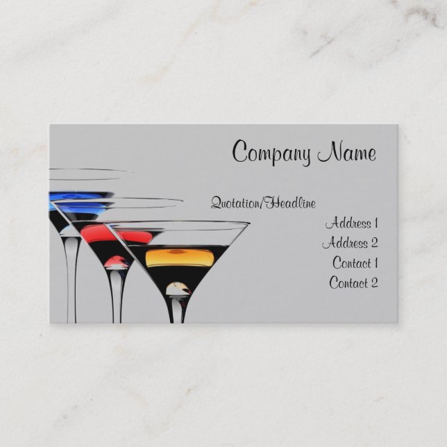 Cocktail business card (Front)