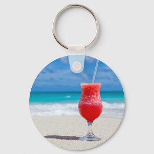 Cocktail by the Sea Key Ring