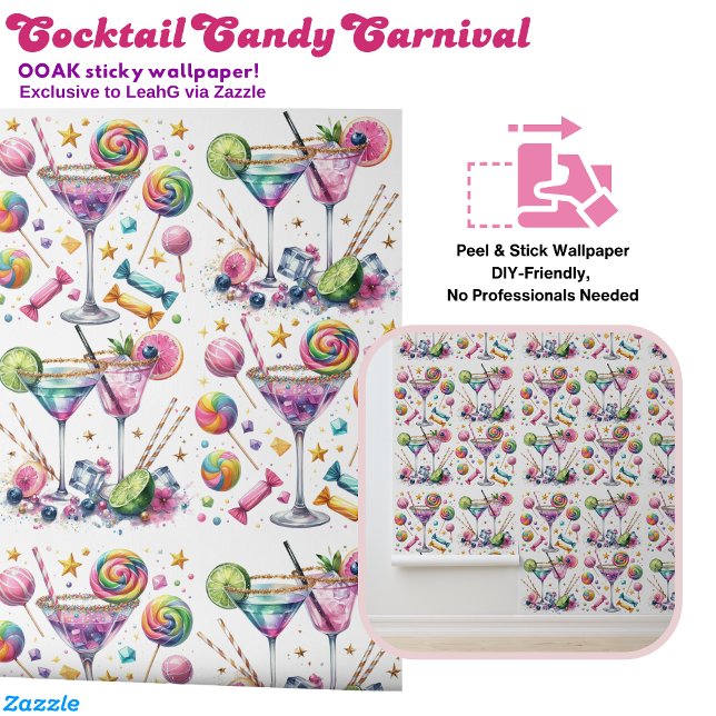 Cocktail Candy Carnival Bar Sweet Shop Bedroom  Wallpaper (Creator Uploaded)