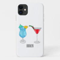 Cocktail cartoon illustration