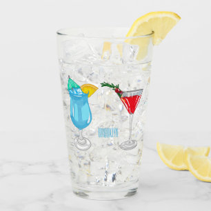 Cocktail cartoon illustration glass