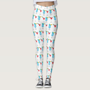 Cocktail cartoon illustration leggings