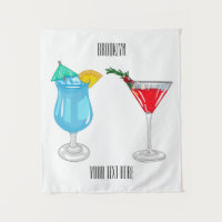 Cocktail cartoon illustration