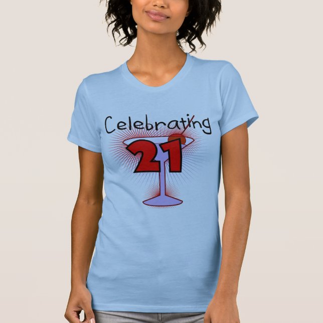 Cocktail Celebrating 21 Tshirts and Gifts (Front)