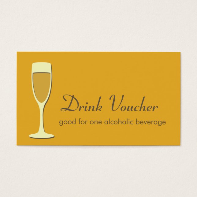 Cocktail champagne glass event orange drink ticket (Front)