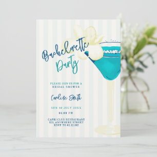 Cocktail & Confetti Bachelorette Bridal Shower Invitation