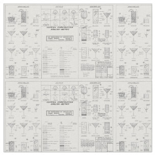 Cocktail Construction Chart / USDA Fabric