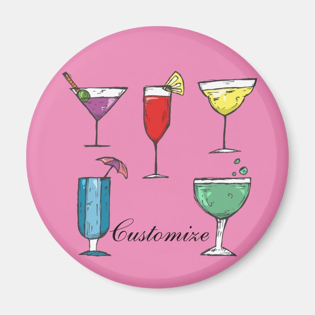 Cocktail Drink Assortment Thunder_Cove Magnet (Front)