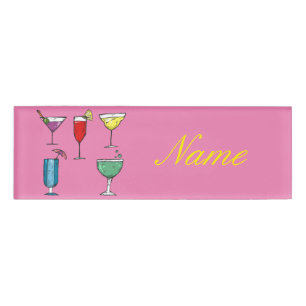 Cocktail Drink Assortment Thunder_Cove Name Tag
