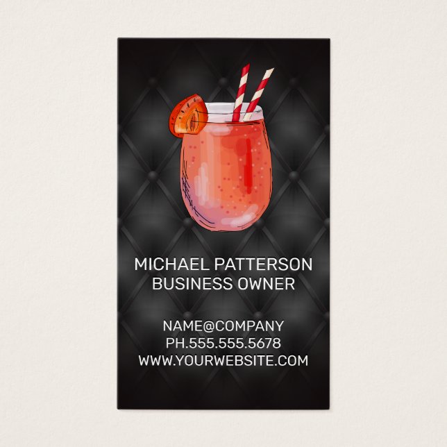 Cocktail Drink Icon | Black Upholstered (Front)