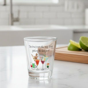 Cocktail Drinking Funny Saying Christmas  Shot Glass