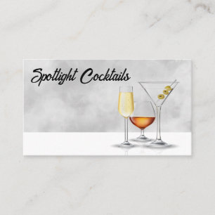 Cocktail Drinks Restaurant Business Card