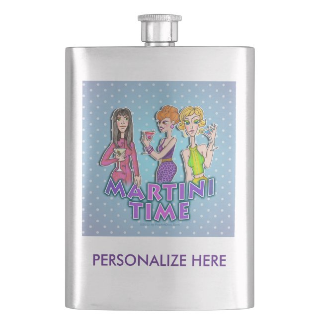 COCKTAIL FLASK - MARTINI TIME! (Front)