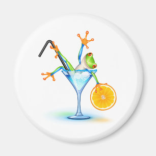 Cocktail Frog Magnet
