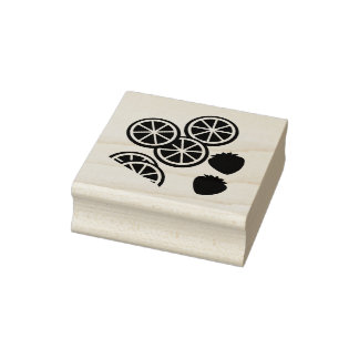 Cocktail Fruit Rubber Stamp