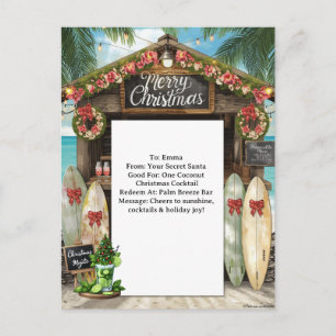 COCKTAIL gift certificate for Christmas Party Postcard