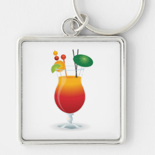 COCKTAIL GLASS KEY RING