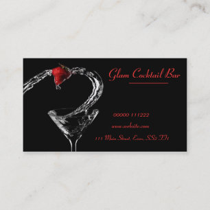 Cocktail Glass Spill Business Card