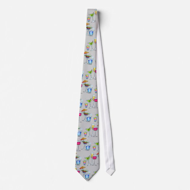 COCKTAIL GLASSES NECK TIE (Front)