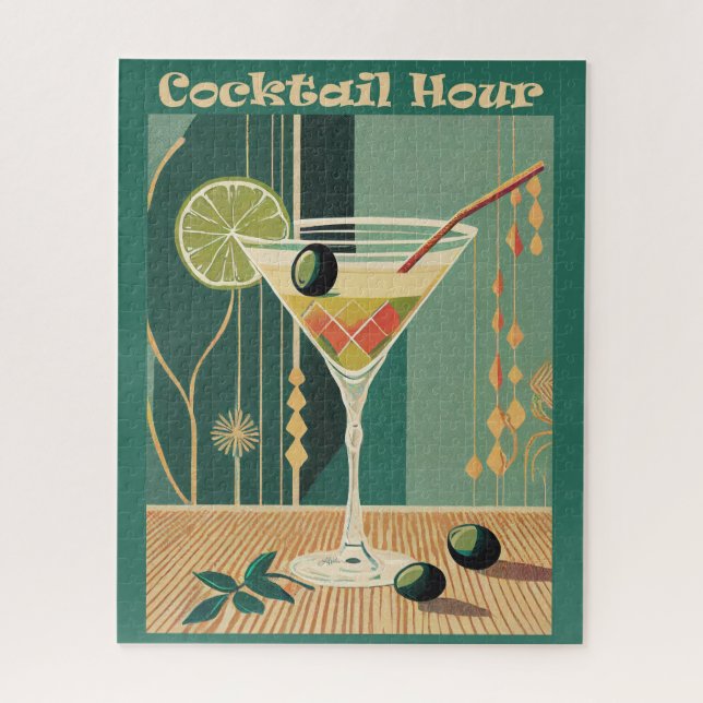 Cocktail Hour Mid Century Design Jigsaw Puzzle (Vertical)