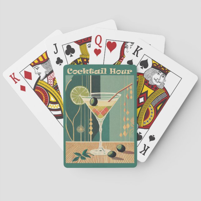 Cocktail Hour Mid Century Design Playing Cards (Back)