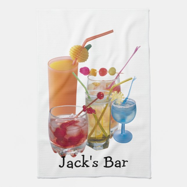 Cocktail Hour Tea Towel (Vertical)