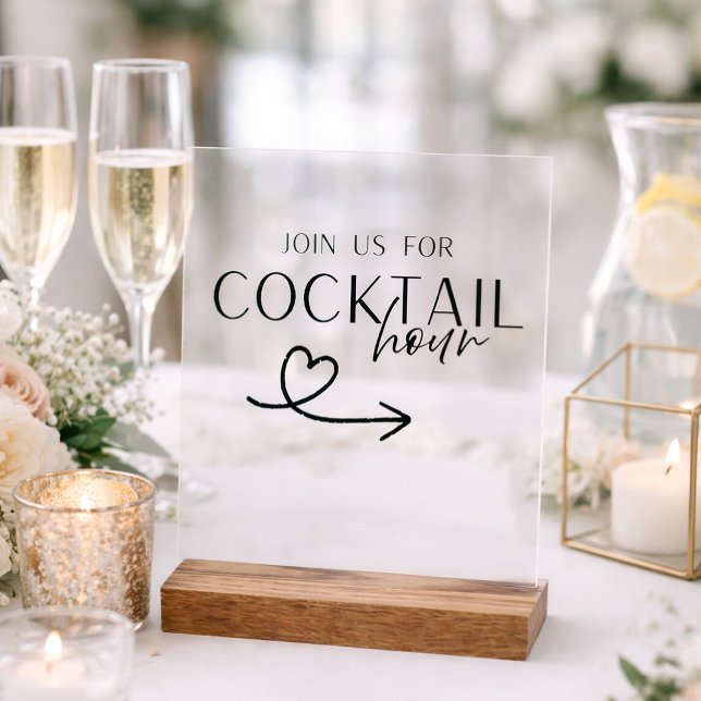 Cocktail Hour Wedding Sign Printable – Elegant  (Creator Uploaded)