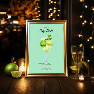 Cocktail Hugo Spritz Engagement Party Sign